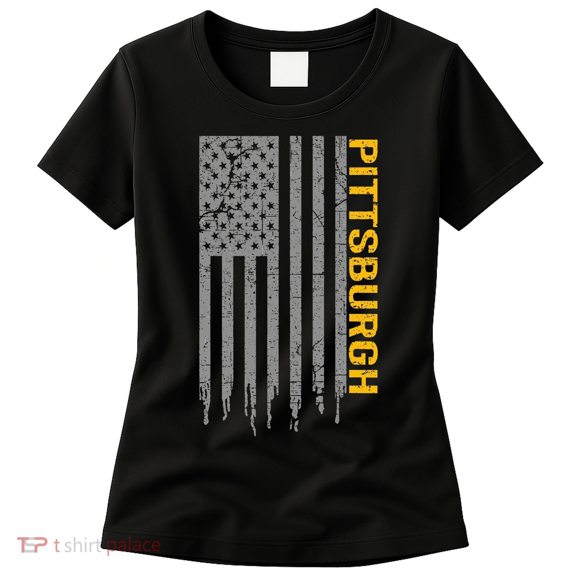 Pittsburgh USA Flag Patriotic American From Pittsburgh Women's T-Shirt
