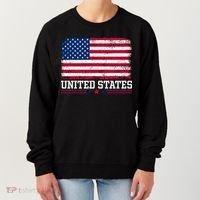 Patriotic USA Flag Grunge Style Apparel Gift Women's Sweatshirt thumb 0