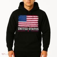 Patriotic USA Flag Grunge Style Apparel Gift Hoodie thumb 2
