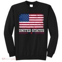 Patriotic USA Flag Grunge Style Apparel Gift Sweatshirt thumb 0