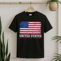 Patriotic USA Flag Grunge Style Apparel Gift T-Shirt thumb 2