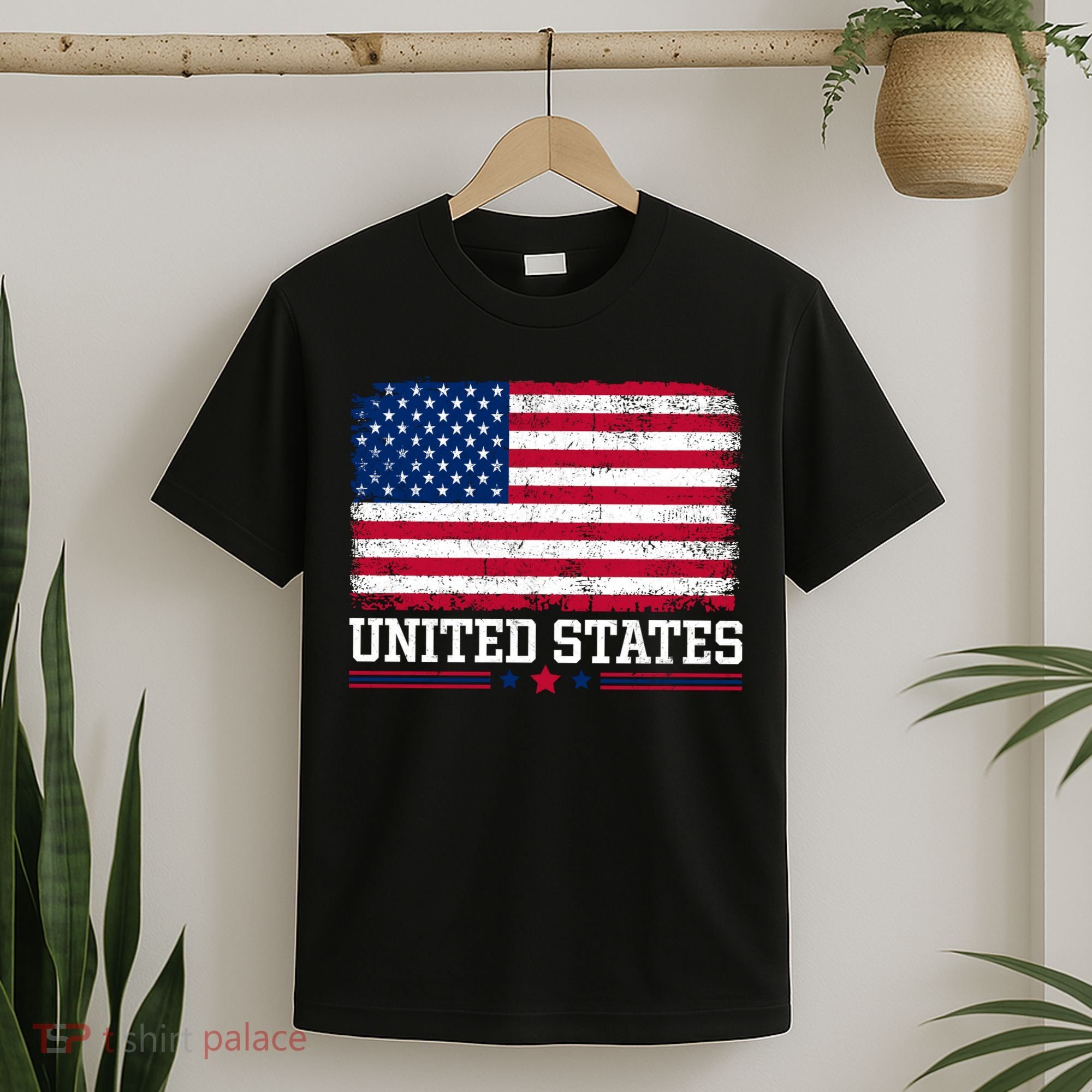 Patriotic USA Flag Grunge Style Apparel Gift T-Shirt