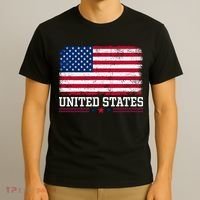Patriotic USA Flag Grunge Style Apparel Gift T-Shirt thumb 3