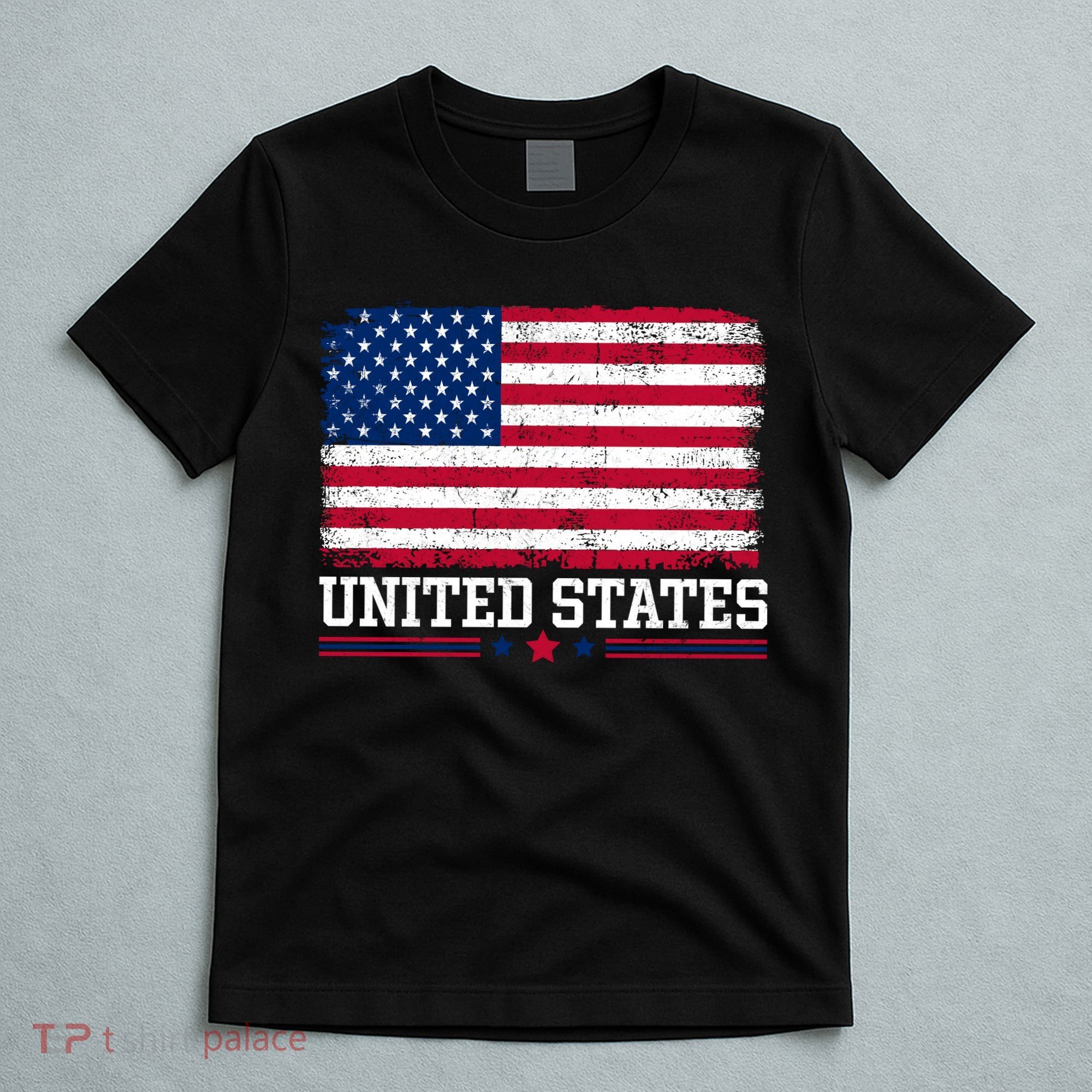 Patriotic USA Flag Grunge Style Apparel Gift T-Shirt