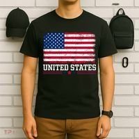 Patriotic USA Flag Grunge Style Apparel Gift T-Shirt thumb 6