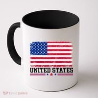 Patriotic USA Flag Grunge Style Apparel Gift Coffee Mug thumb 0
