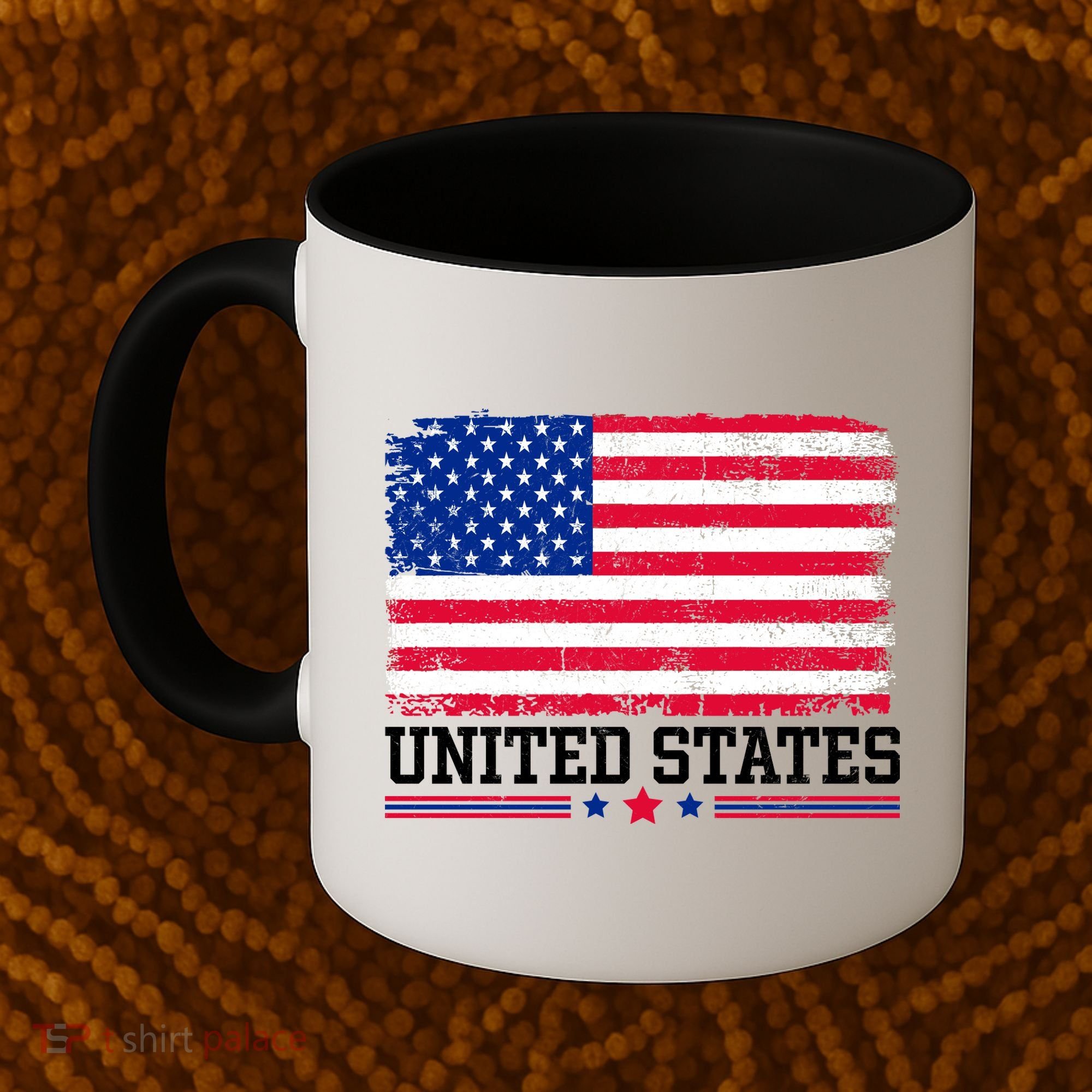 Patriotic USA Flag Grunge Style Apparel Gift Coffee Mug