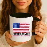 Patriotic USA Flag Grunge Style Apparel Gift Coffee Mug thumb 3