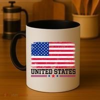 Patriotic USA Flag Grunge Style Apparel Gift Coffee Mug thumb 4