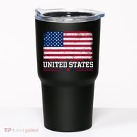 Patriotic USA Flag Grunge Style Apparel Gift Tumbler thumb 0