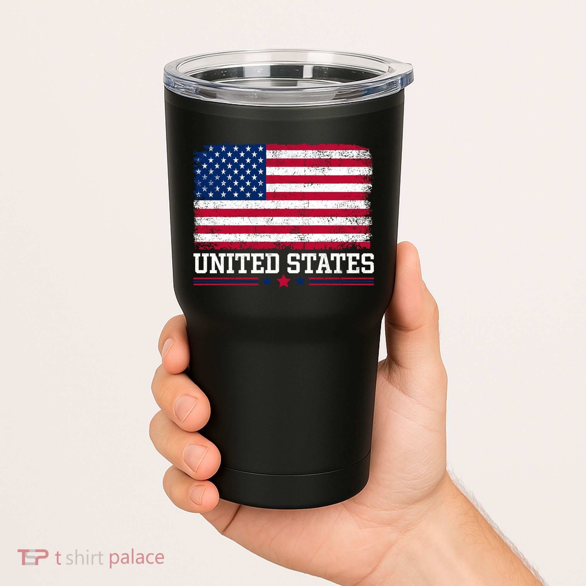 Patriotic USA Flag Grunge Style Apparel Gift Tumbler