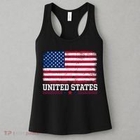 Patriotic USA Flag Grunge Style Apparel Gift Women's Tank Top thumb 3