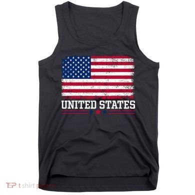 Patriotic USA Flag Grunge Style Apparel Gift Tank Top