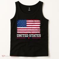 Patriotic USA Flag Grunge Style Apparel Gift Tank Top thumb 2