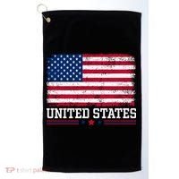 Patriotic USA Flag Grunge Style Apparel Gift Golf Towel thumb 0