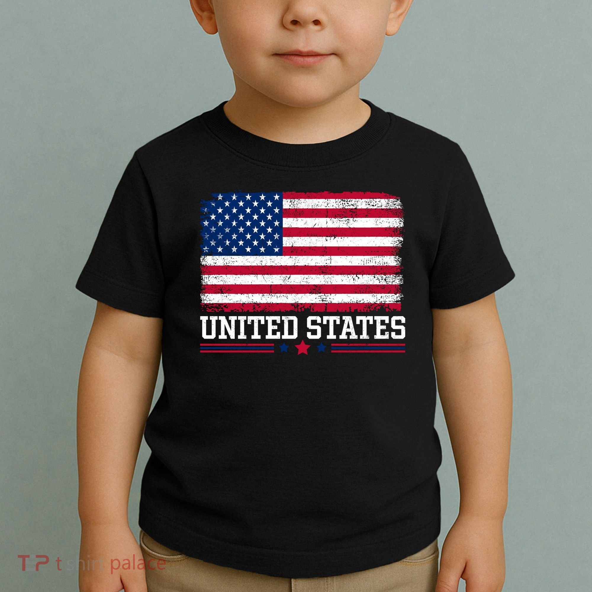 Patriotic USA Flag Grunge Style Apparel Gift Toddler T-Shirt