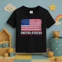 Patriotic USA Flag Grunge Style Apparel Gift Toddler T-Shirt thumb 3