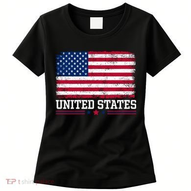 Patriotic USA Flag Grunge Style Apparel Gift Women's T-Shirt