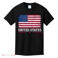 Patriotic USA Flag Grunge Style Apparel Gift Kids T-Shirt thumb 0