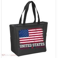 Patriotic USA Flag Grunge Style Apparel Gift Tote Bag thumb 2