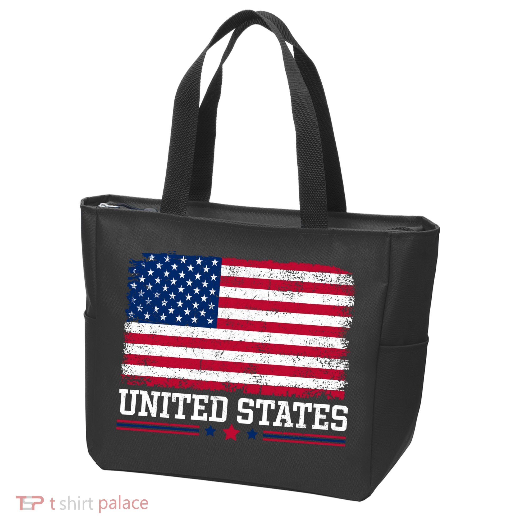 Patriotic USA Flag Grunge Style Apparel Gift Tote Bag