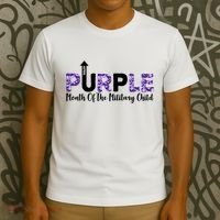 Purple Up For Month Of Military Child April T-Shirt thumb 3