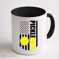 Pickleball USA Flag Love Playing Pickle Ball Coffee Mug thumb 1