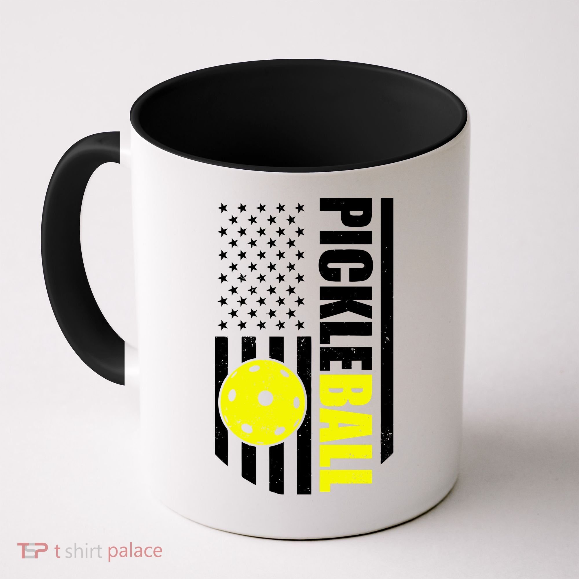 Pickleball USA Flag Love Playing Pickle Ball Coffee Mug