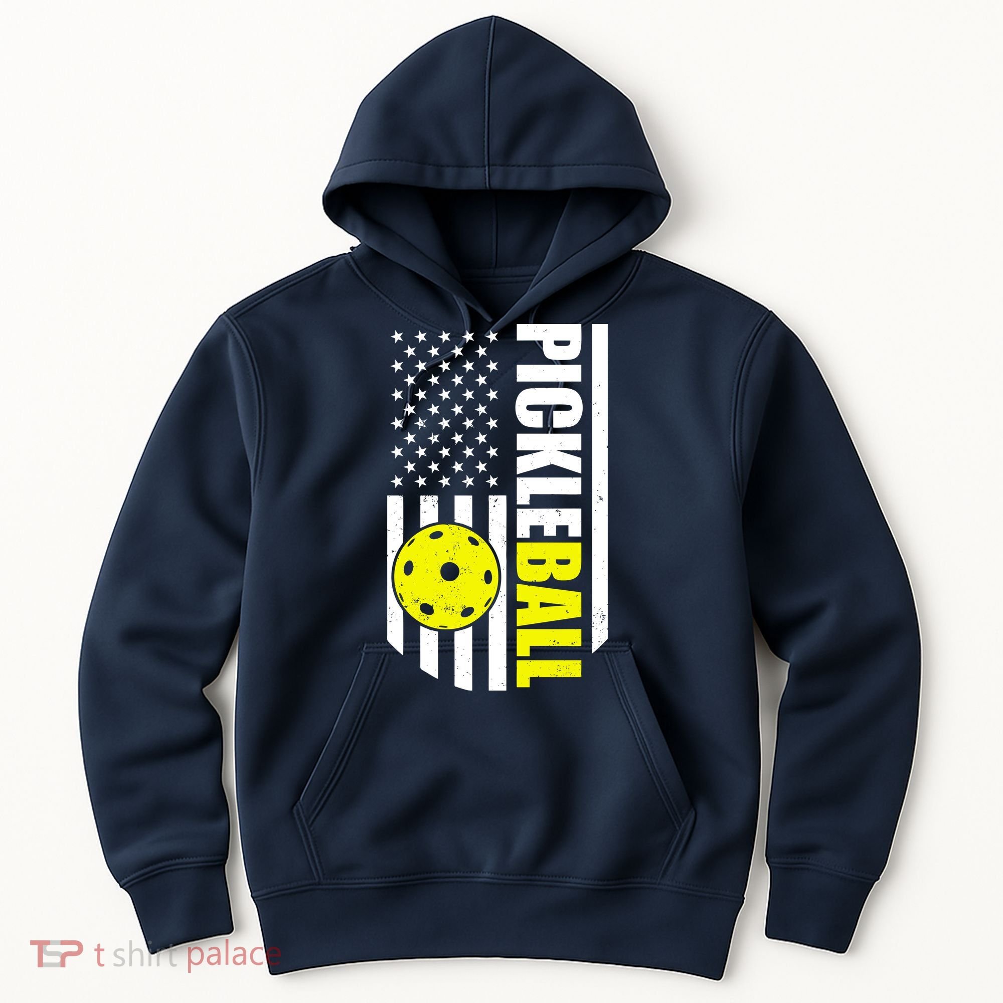Pickleball USA Flag Love Playing Pickle Ball Hoodie