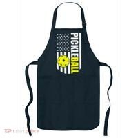 Pickleball USA Flag Love Playing Pickle Ball Apron thumb 0