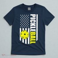 Pickleball USA Flag Love Playing Pickle Ball T-Shirt thumb 5