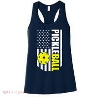 Pickleball USA Flag Love Playing Pickle Ball Women's Tank Top thumb 0