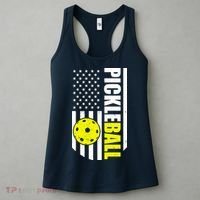 Pickleball USA Flag Love Playing Pickle Ball Women's Tank Top thumb 3