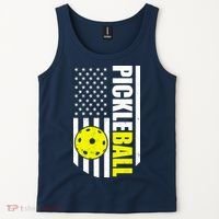 Pickleball USA Flag Love Playing Pickle Ball Tank Top thumb 2