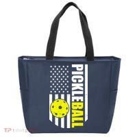 Pickleball USA Flag Love Playing Pickle Ball Tote Bag thumb 0