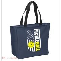 Pickleball USA Flag Love Playing Pickle Ball Tote Bag thumb 2