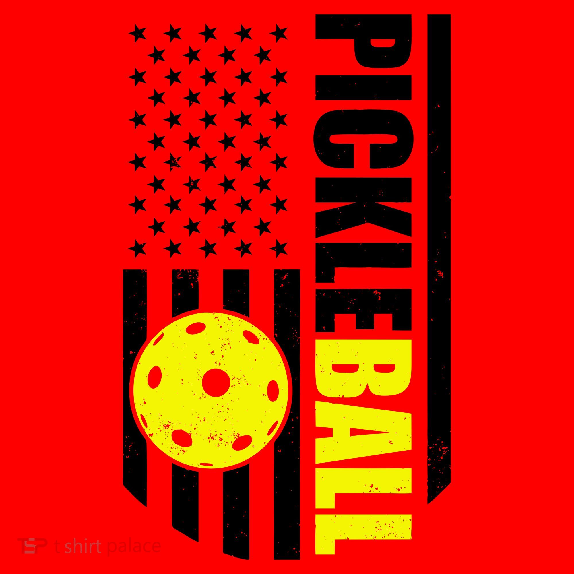 Pickleball USA Flag Love Playing Pickle Ball Santa Hat
