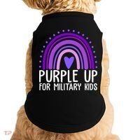 Purple Up For Miliartykids Rainbow Heart Doggie Tank thumb 0
