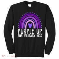 Purple Up For Miliartykids Rainbow Heart Sweatshirt thumb 0