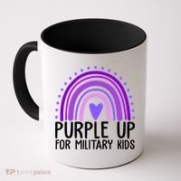 Purple Up For Miliartykids Rainbow Heart Coffee Mug thumb 0