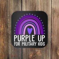 Purple Up For Miliartykids Rainbow Heart Coaster thumb 0