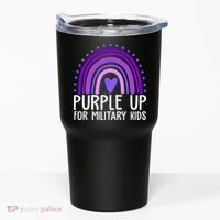 Purple Up For Miliartykids Rainbow Heart Tumbler thumb 0