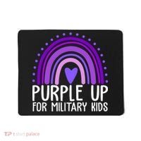 Purple Up For Miliartykids Rainbow Heart Mousepad thumb 0