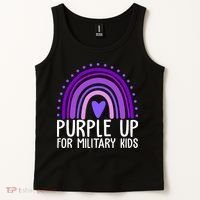Purple Up For Miliartykids Rainbow Heart Tank Top thumb 2