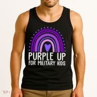 Purple Up For Miliartykids Rainbow Heart Tank Top thumb 3
