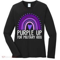 Purple Up For Miliartykids Rainbow Heart Women's Long Sleeve Shirt thumb 0