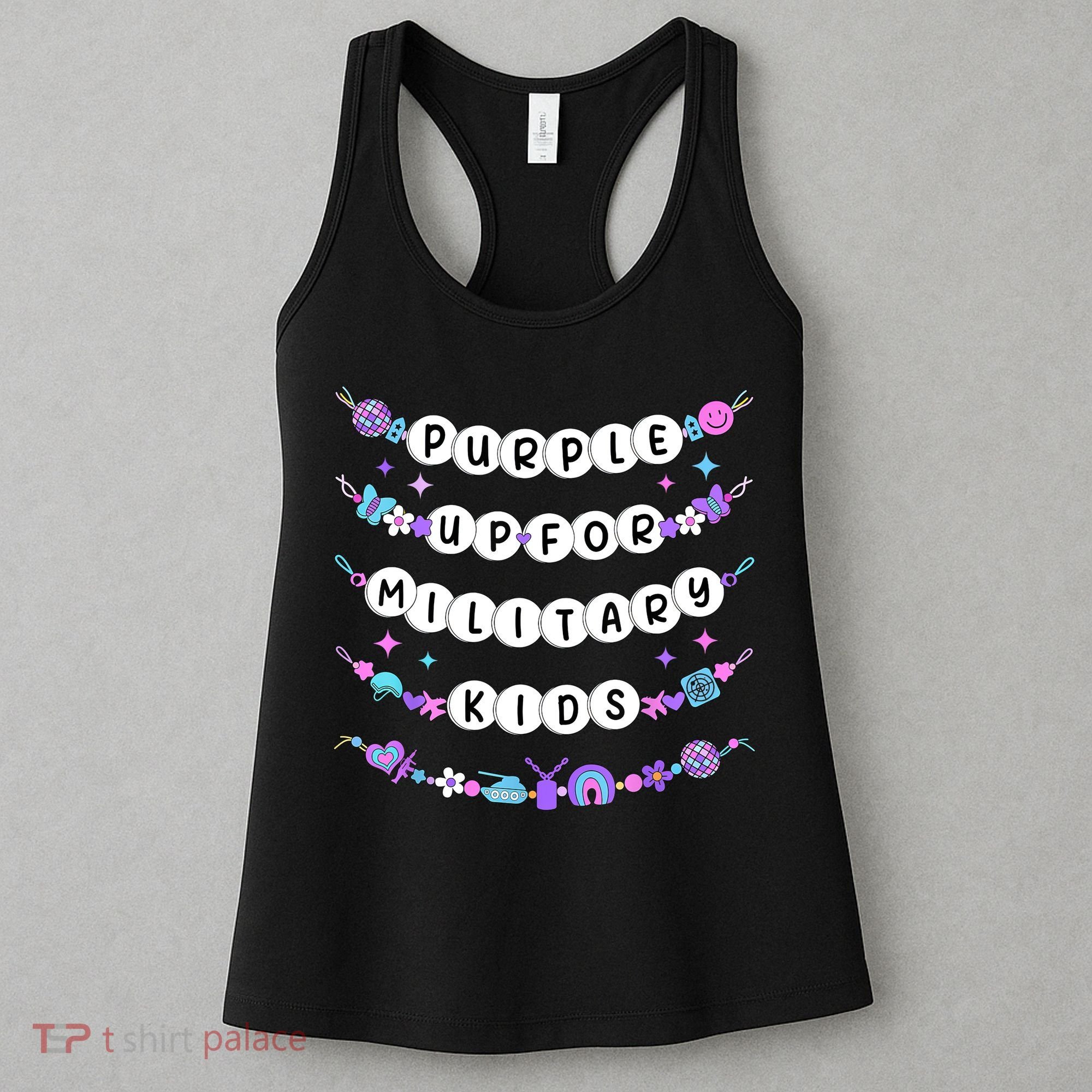 Purple Up For Military Ki Ds Friendship Bracelets Women's Tank Top