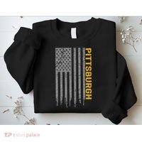 Pittsburgh Usa Flag Patriotic American From Pittsburgh Sweatshirt thumb 2