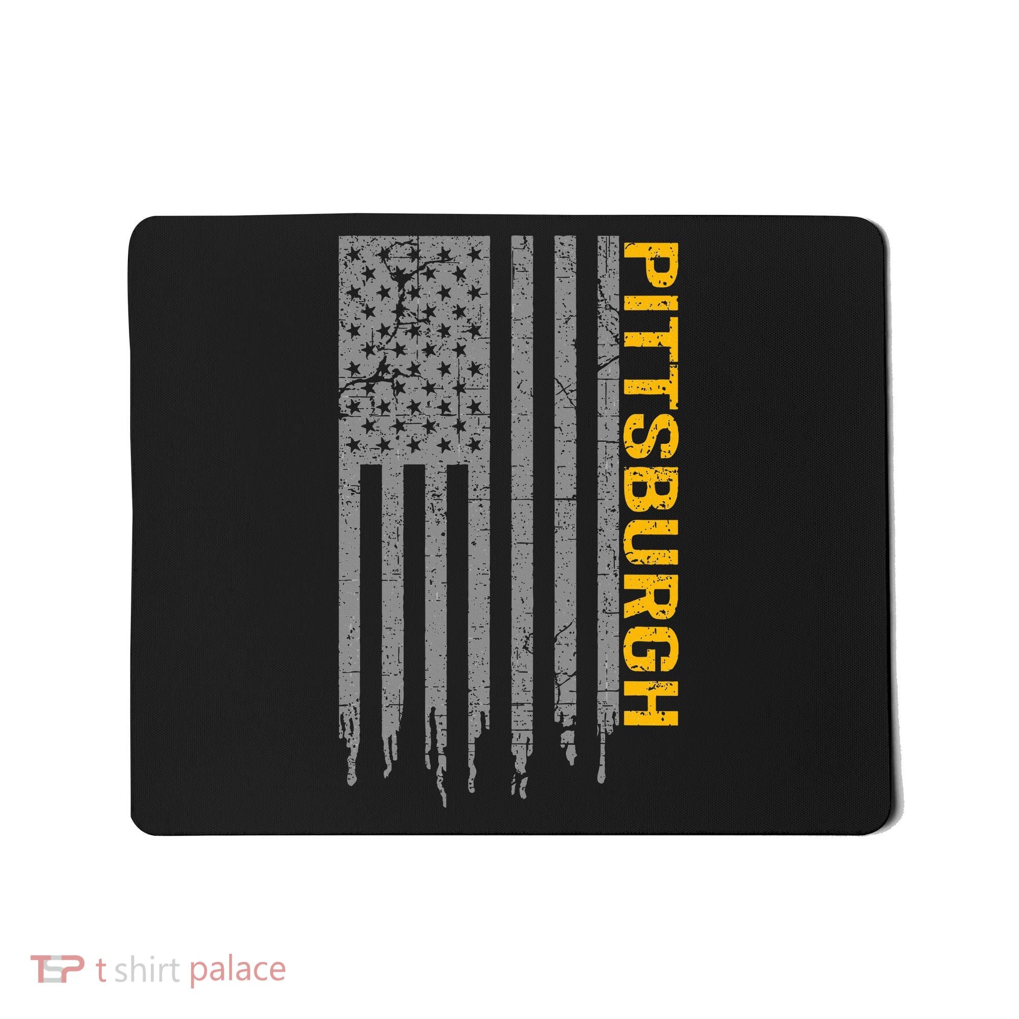 Pittsburgh Usa Flag Patriotic American From Pittsburgh Mousepad