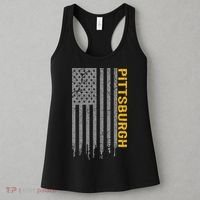 Pittsburgh Usa Flag Patriotic American From Pittsburgh Women's Tank Top thumb 3